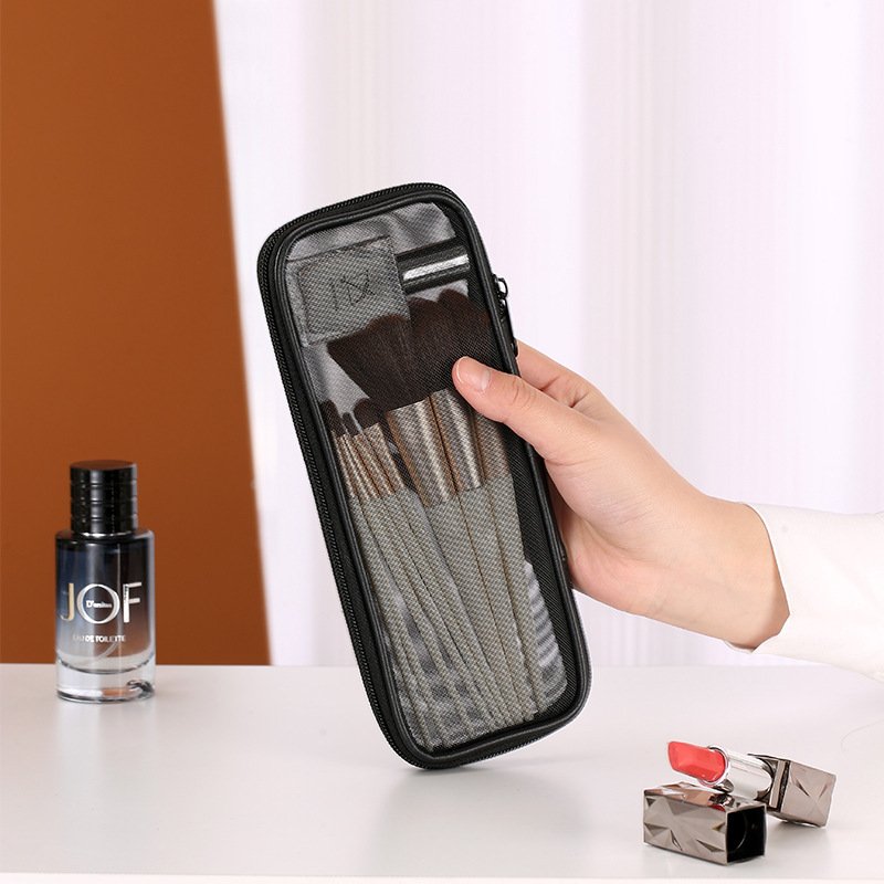 Portable Travel Organizer Toiletry Purse Bag Mesh Pouch Travel Accessories Mesh Cosmetic Bag Hanging Toiletry Bag