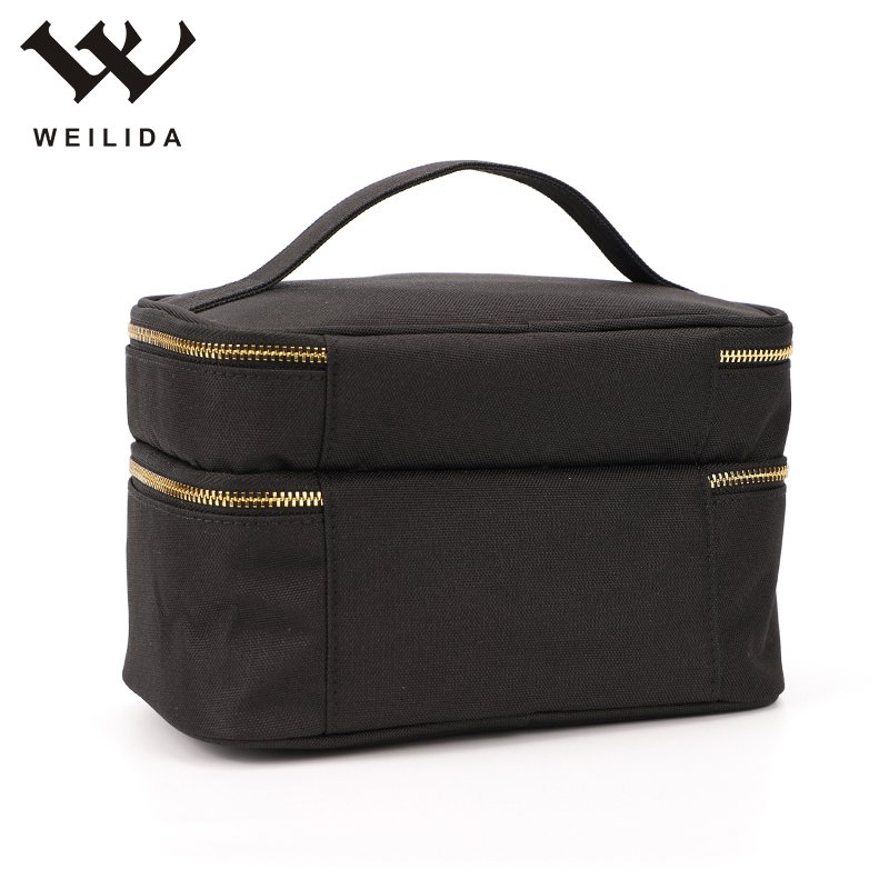 Customized Portable Multi-functional Dual Compartment Mini Travel Beauty Case Bag Makeup