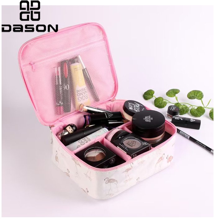 Portable Makeup Bag Travel Organizer, Large Capacity Travel Makeup Case Organizer, Train Case Makeup BagTraveling With Divider