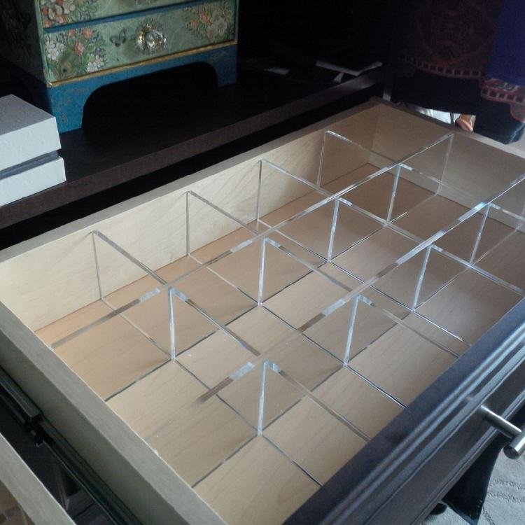Clear Acrylic Drawer Dividers Adjustable Drawer Organizer