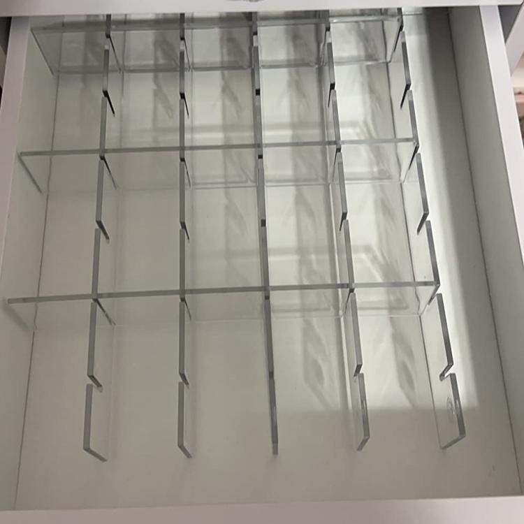 Clear Acrylic Drawer Dividers Adjustable Drawer Organizer