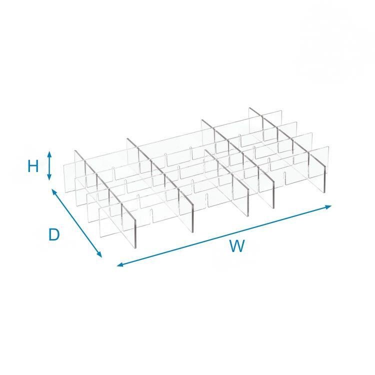 Clear Acrylic Drawer Dividers Adjustable Drawer Organizer