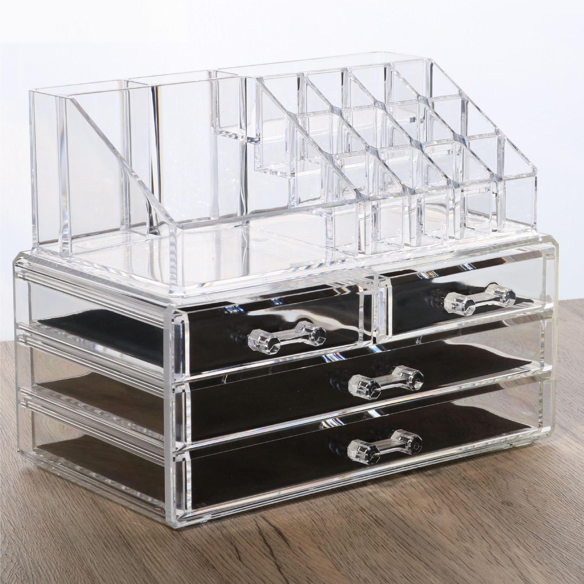 Clear Transparent Jewelry Hair Accessories Cosmetic Storage Organizer for Easy Visibility