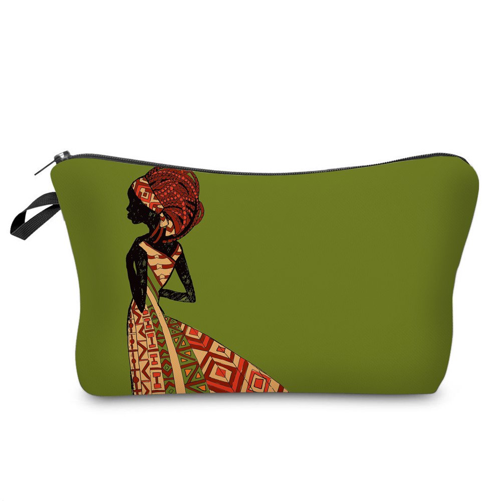 Portable Make Up Bags Black Art Girls Magic African Makeup Pouch bag Toiletry Travel Organizer Makeup Cosmetic Bag Women