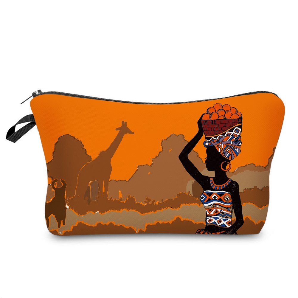 Portable Make Up Bags Black Art Girls Magic African Makeup Pouch bag Toiletry Travel Organizer Makeup Cosmetic Bag Women