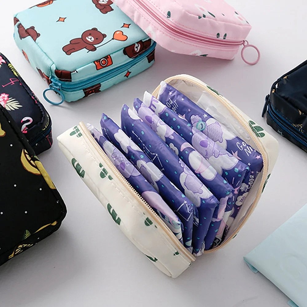 Sanitary Napkins Bag Women's Organizer Holder Cute Pad Sanitary Napkin Bags