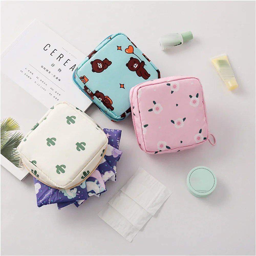 Sanitary Napkins Bag Women's Organizer Holder Cute Pad Sanitary Napkin Bags