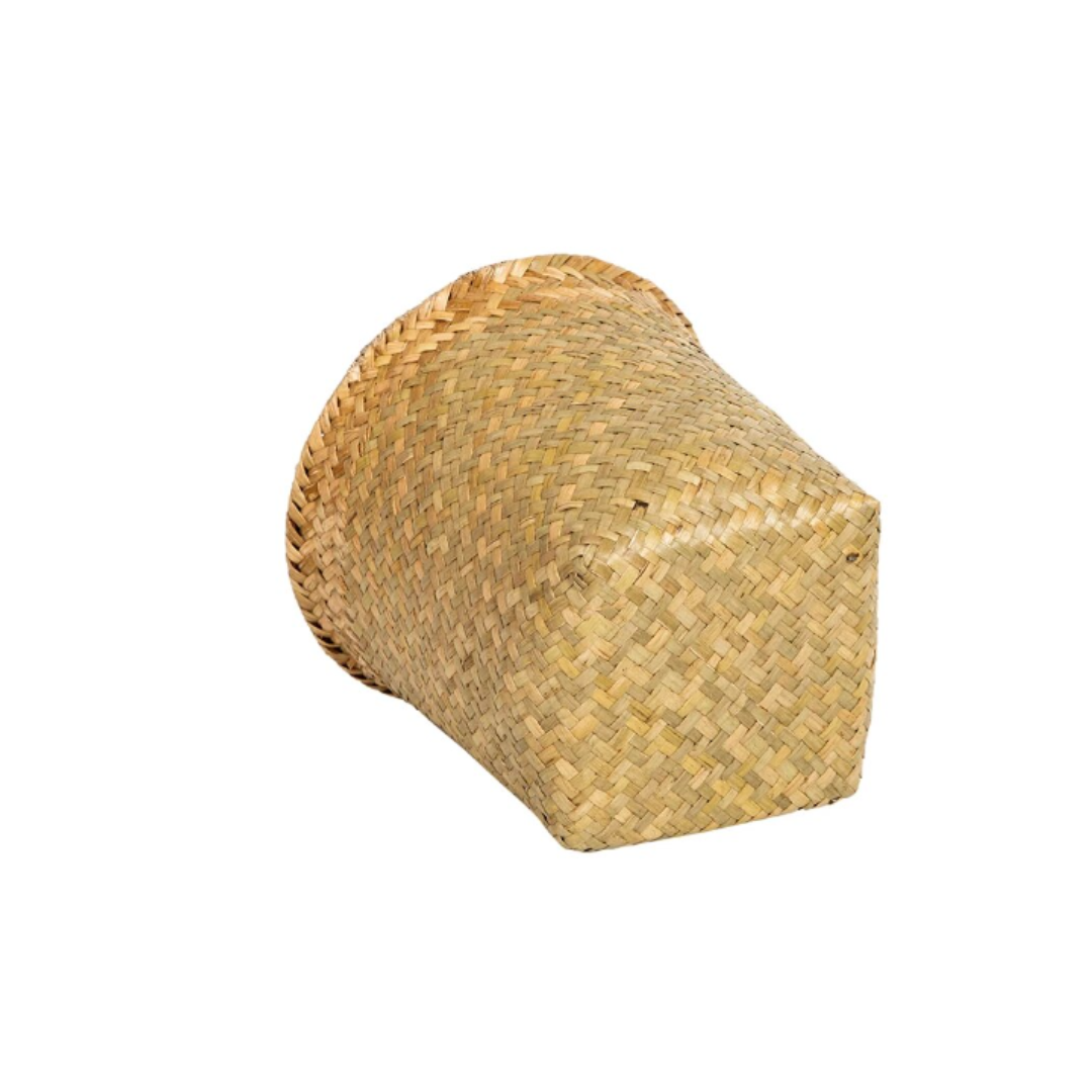 Seagrass Baskets with Lids Wicker Storage Boxes Rattan Storage Bins Woven Decorative Round Rectangular Storage Stackable
