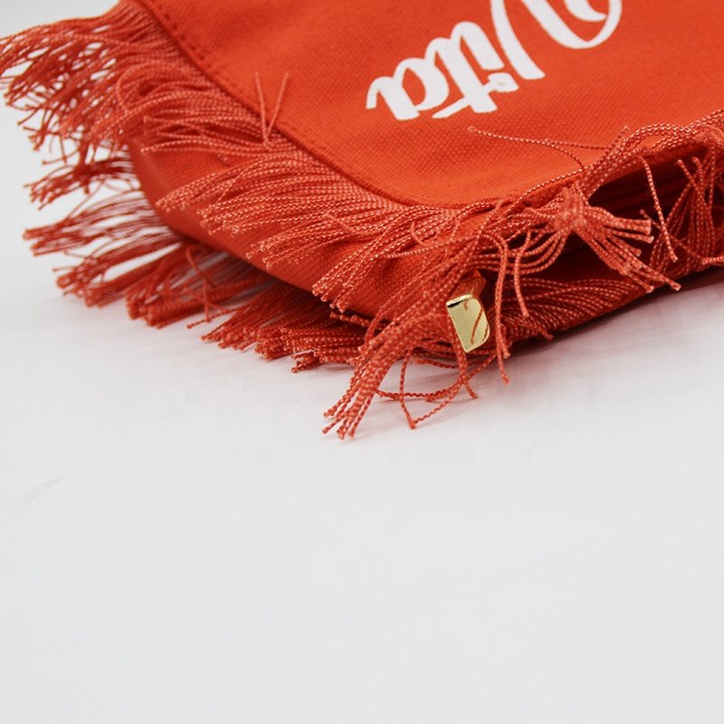 Custom Logo Colorful Cotton Canvas Zipper Pouch Bag Beauty Girl Cosmetic Makeup Bag With Tassel Cosmetic Purse Fashion