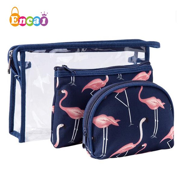 Clear Waterproof Cosmetic Bag set with Zipper PVC Transparent Makeup Organizing Bags Travel Toiletry Pouch Organizing