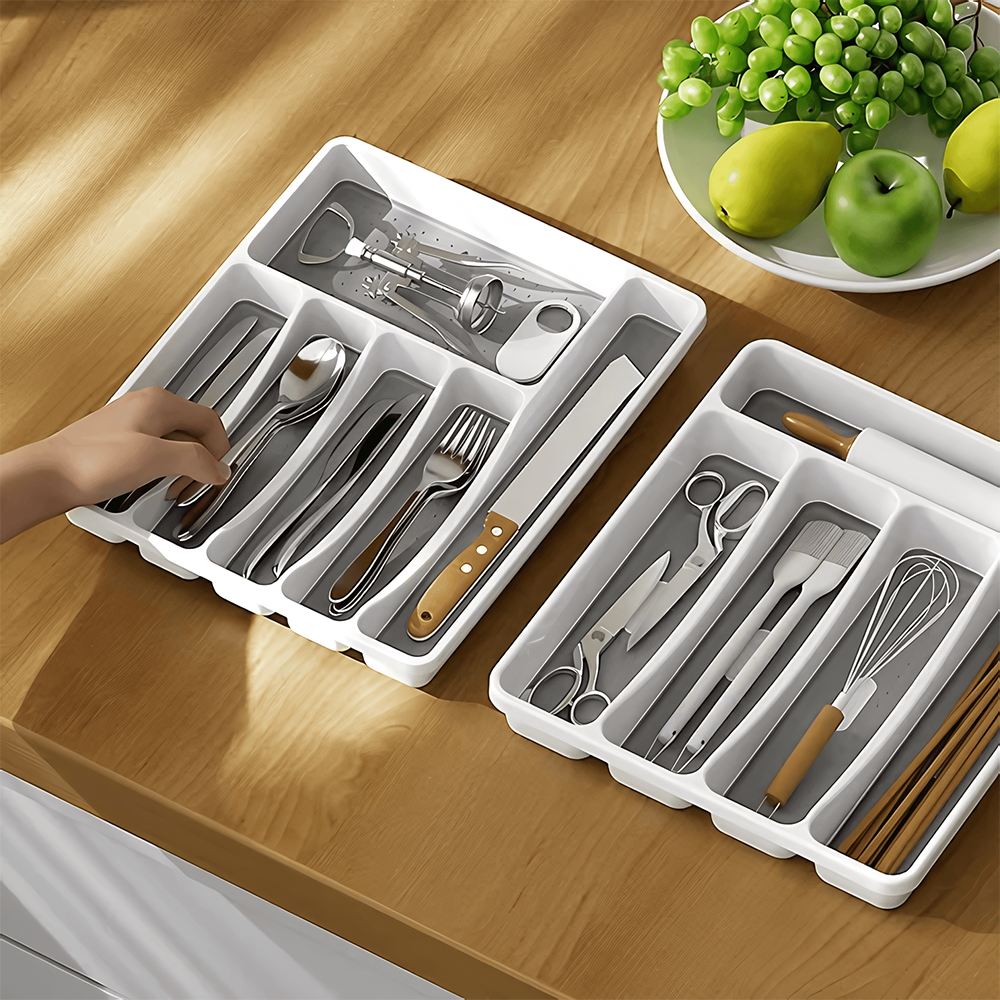 LINK LIFE Drawer Storage Non-slip Square Drawer Bin - S,Plastic Drawer Organizers Set,Versatile Bathroom Drawer Organizer Trays