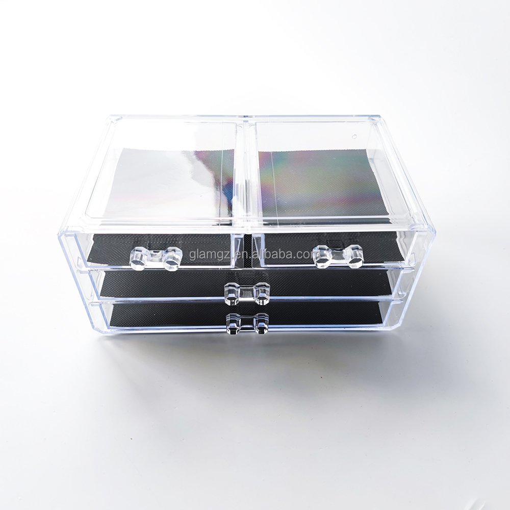 Plastic Skincare Bathroom Counter Organizer Vanity Counter Display Case