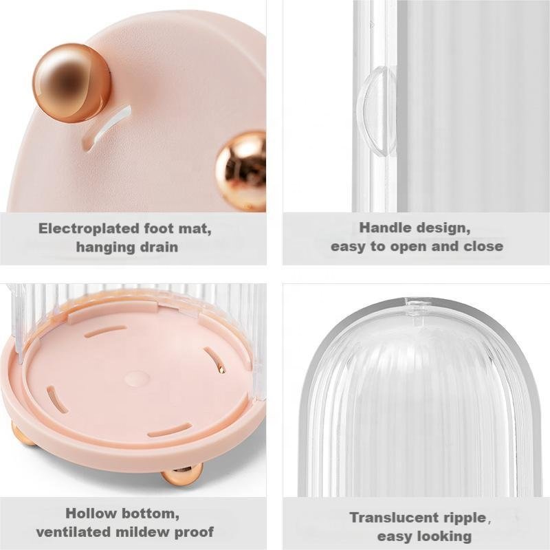 180 Degree Rotating Eco-friendly Travel Plastic Beauty Blender Storage Case Holder Makeup Organizers
