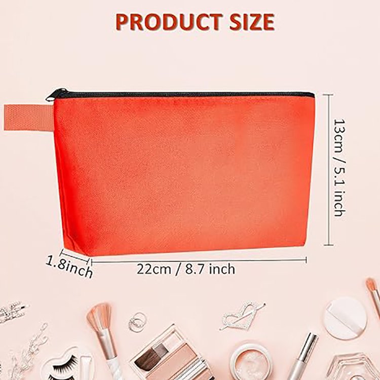 Hot Sale Plain Blank Canvas Bags Custom Printing Logo Large Capacity Pencil Case Organized Storage Stationery Pouch