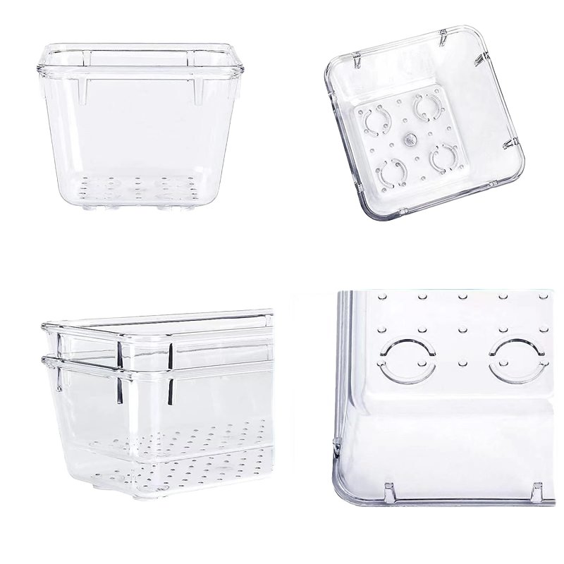 Wholesale Versatile Clear Plastic Desktop Drawer Organizers Set Kitchen Bathroom Vanity Tray PET Storage Shelf Office Clutter