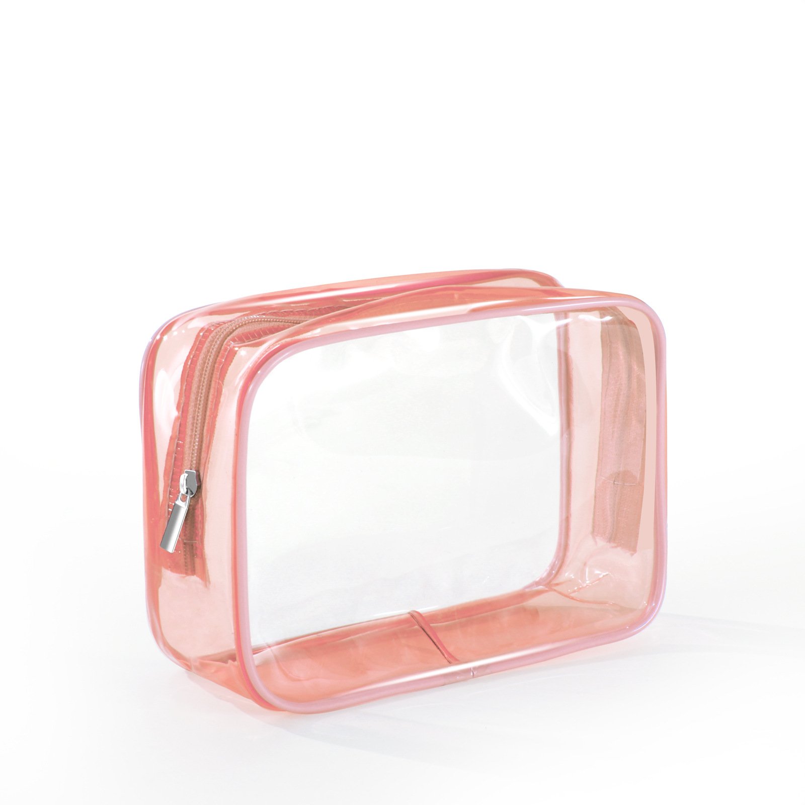 Factory wholesale custom PVC toiletry bags portable travel storage Skincare logo waterproof transparent cosmetic cases