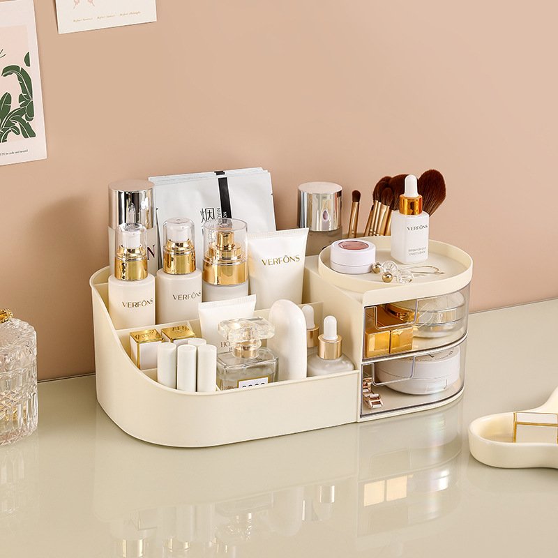 Multi-color Acrylic Beauty Make Up Cosmetics Storage Box Makeup Organizer Large Capacity Desk Organizer With Drawers
