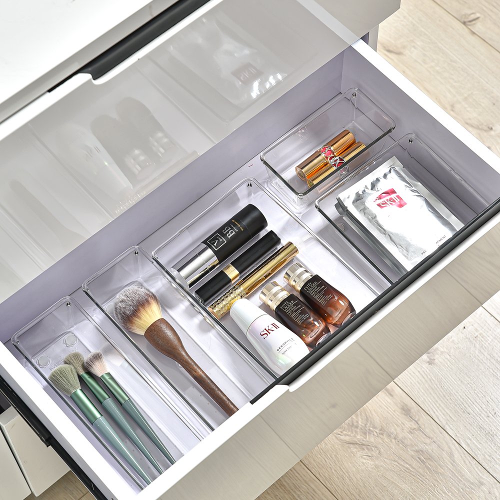 Drawer sorting storage box Kitchen cutlery division box Multifunctional stationery clutter organizing box