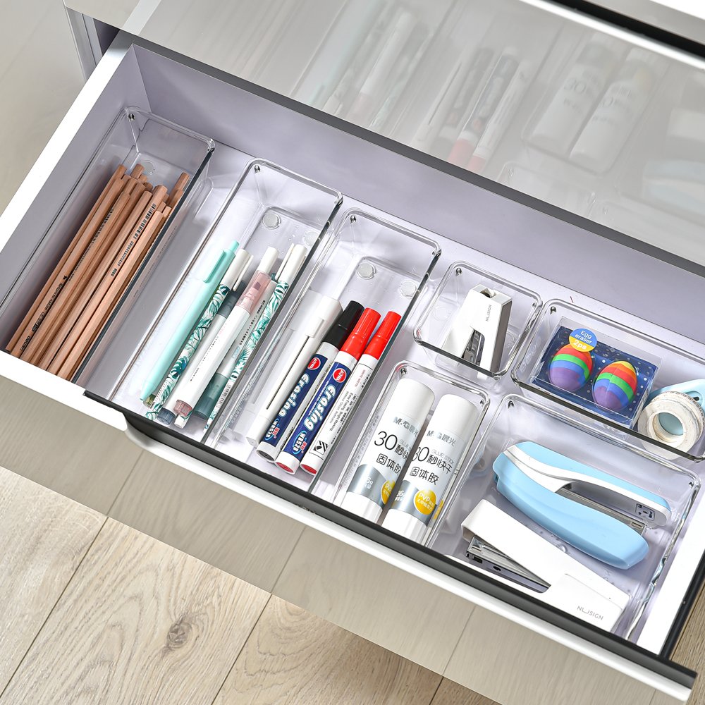 Drawer sorting storage box Kitchen cutlery division box Multifunctional stationery clutter organizing box