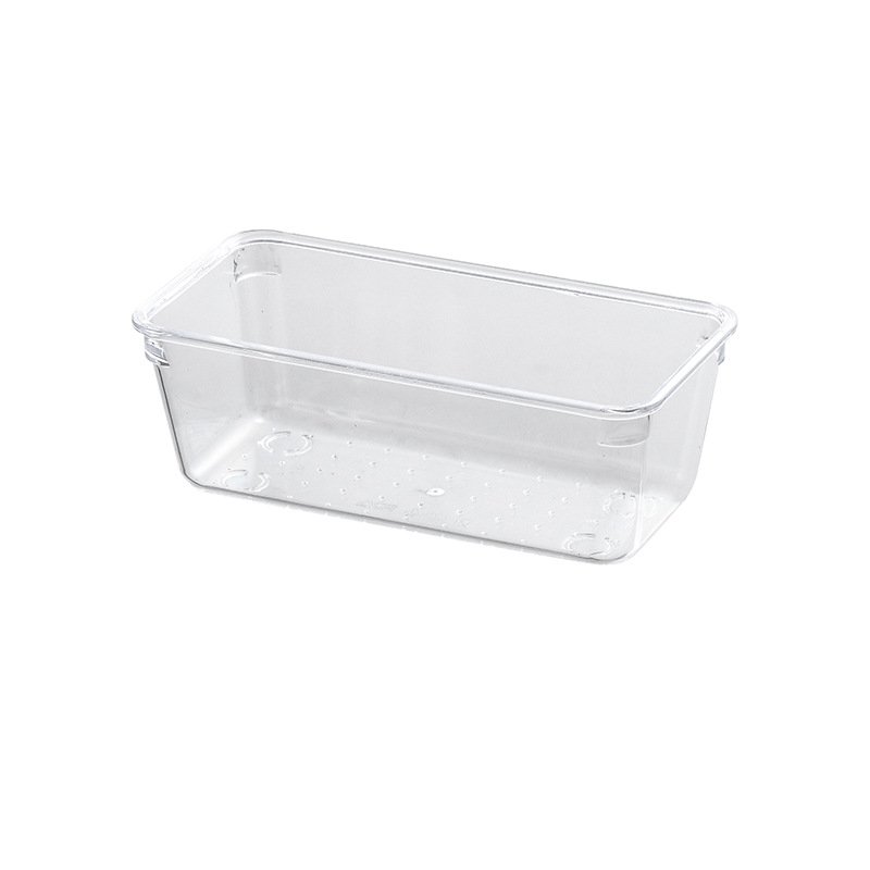 Wholesale Clear Acrylic Desk Drawer Organizing Tray Plastic Storage Bins Set
