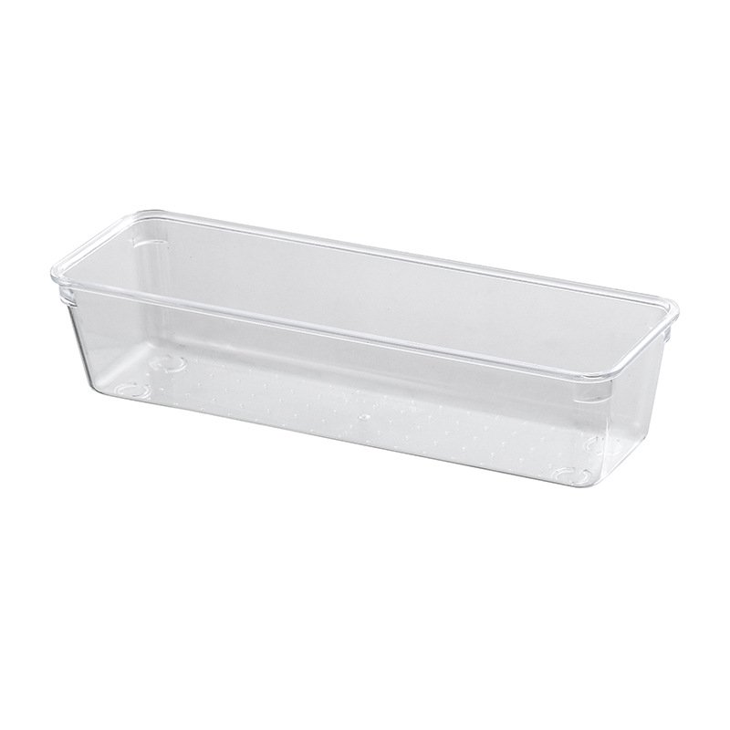 Wholesale Clear Acrylic Desk Drawer Organizing Tray Plastic Storage Bins Set