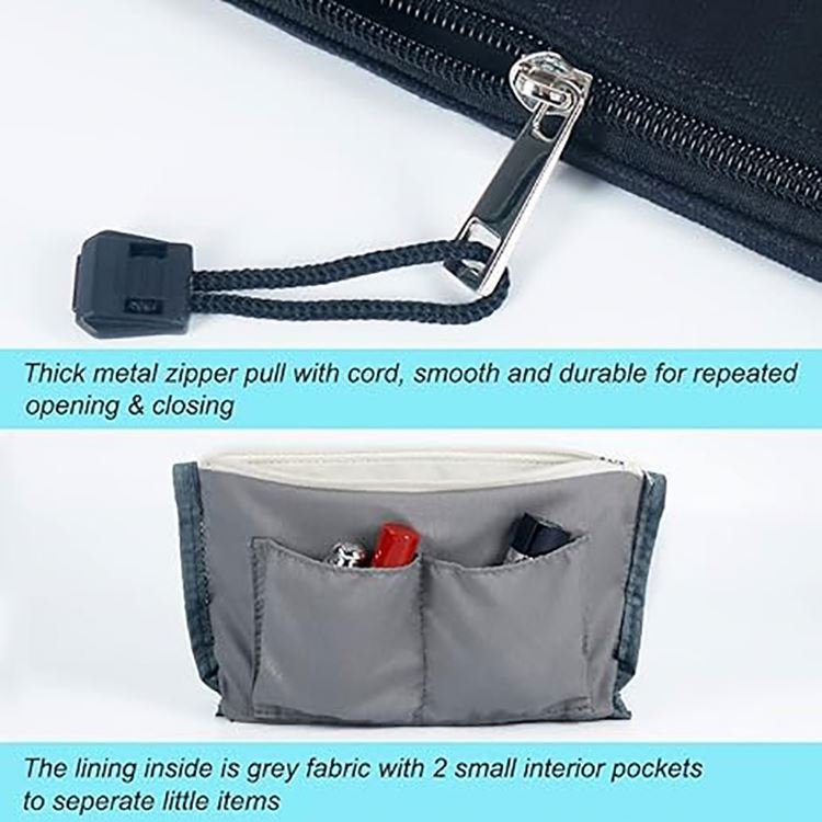 2024 Wholesale Blank Plain Cotton Canvas Cosmetic Bag Customized Travel Cotton Canvas Makeup Bag For Women