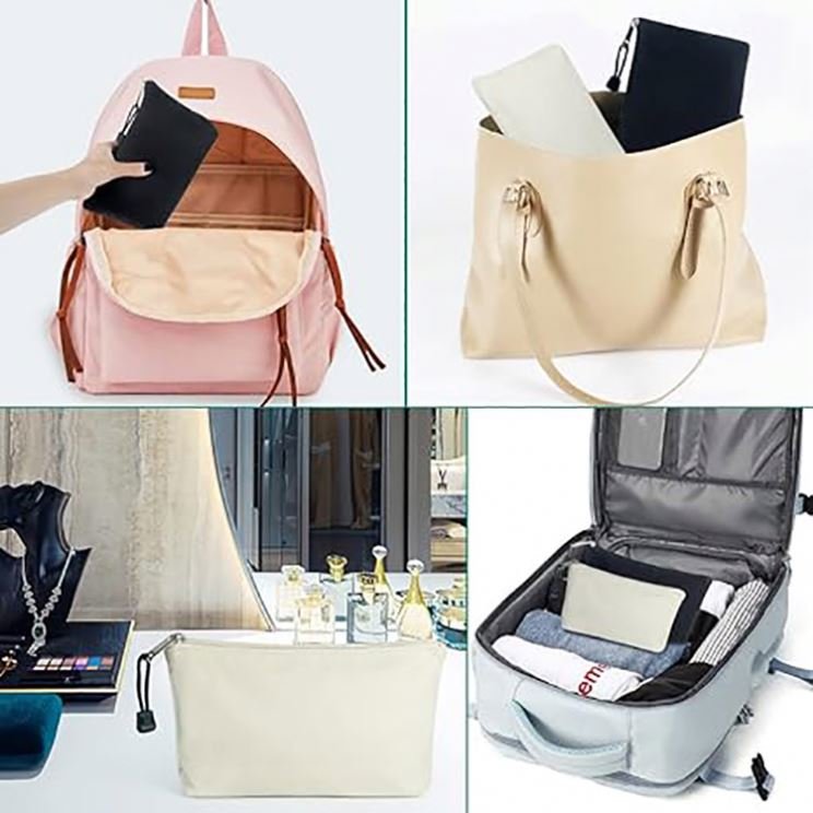 2024 Wholesale Blank Plain Cotton Canvas Cosmetic Bag Customized Travel Cotton Canvas Makeup Bag For Women