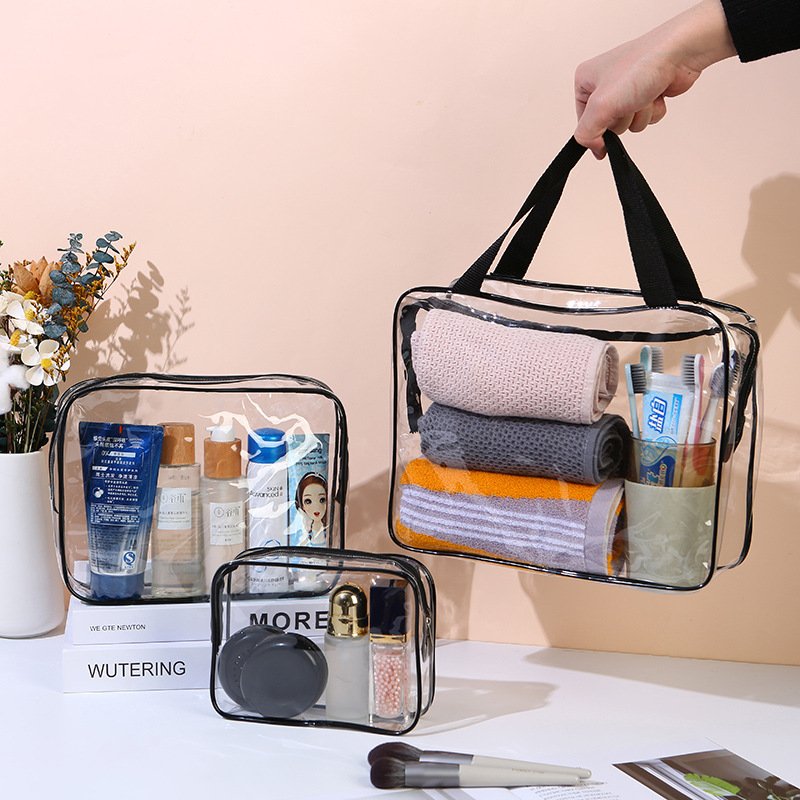 Custom Logo Eco-Friendly PVC Makeup Organizer and Wash Bag Printed Lady Style Holographic Travel Toiletry Bag for Daily Use