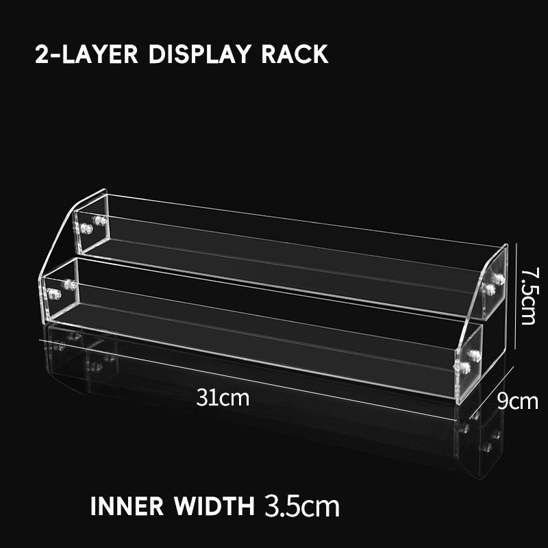 Acrylic Makeup Tool Holder Portable Nail Polish Lipstick Organizer Jewelry Storage Box Clear Display Stand Tray