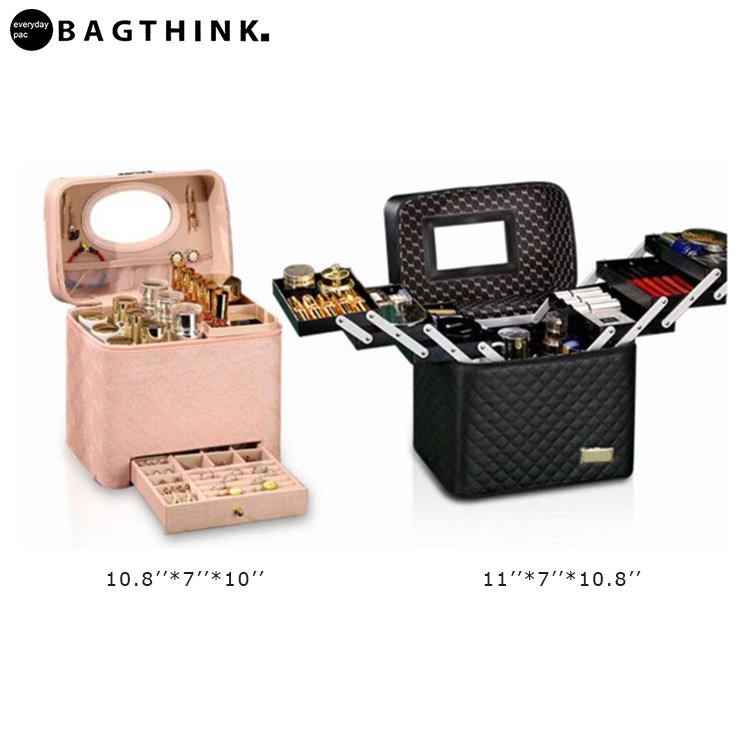 Designer makeup box vanity large makeup bag personalized makeup suitcase bag for travel