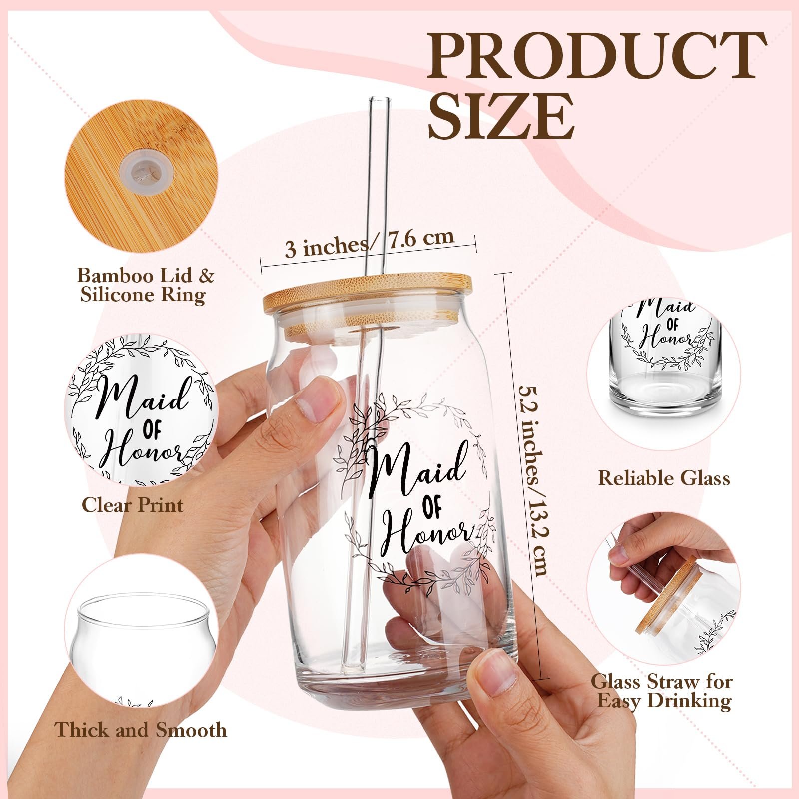 WIDEAL 8 Pcs Bride Gifts Set Robes Makeup Bag Cup Cards Hair Tie Bracelet Diamond Pen Bachelorette Bridal Shower Gift Box