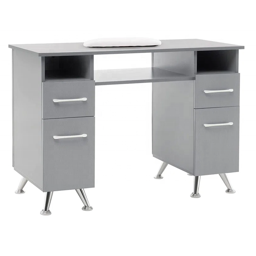 Workshop Outdoor Application Wooden Manicure Table Nail Makeup Desk with Drawers Storage Modern Design Beauty Salon Nail Table