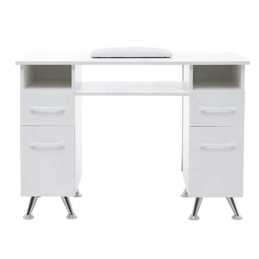 Workshop Outdoor Application Wooden Manicure Table Nail Makeup Desk with Drawers Storage Modern Design Beauty Salon Nail Table