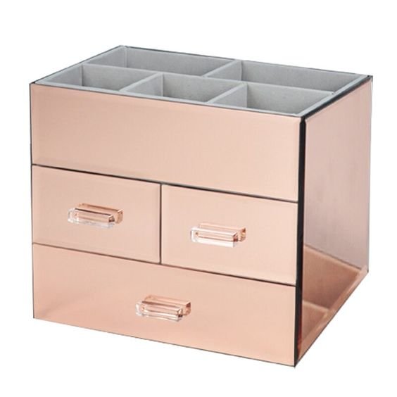 Makeup Organizer Luxury Clear Lipstick Brush Wooden Cosmetics Rack Makeup Storage Holder Home Organizer
