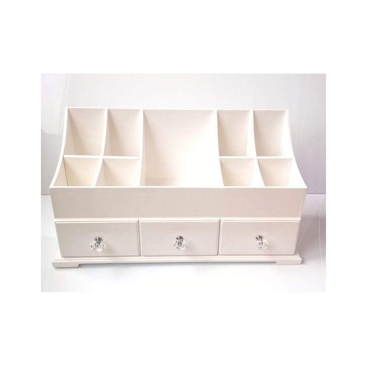 Makeup Organizer Luxury Clear Lipstick Brush Wooden Cosmetics Rack Makeup Storage Holder Home Organizer