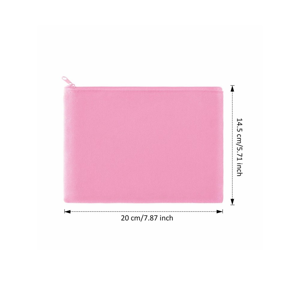 2024 Wholesale Blank Plain Cotton Canvas Cosmetic Bag Customized Travel Cotton Canvas Makeup Bag For Women