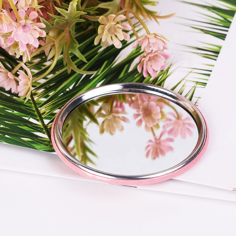 Round small cosmetic pocket mirrors wholesale small makeup mirror promotional gift custom logo mini mirror