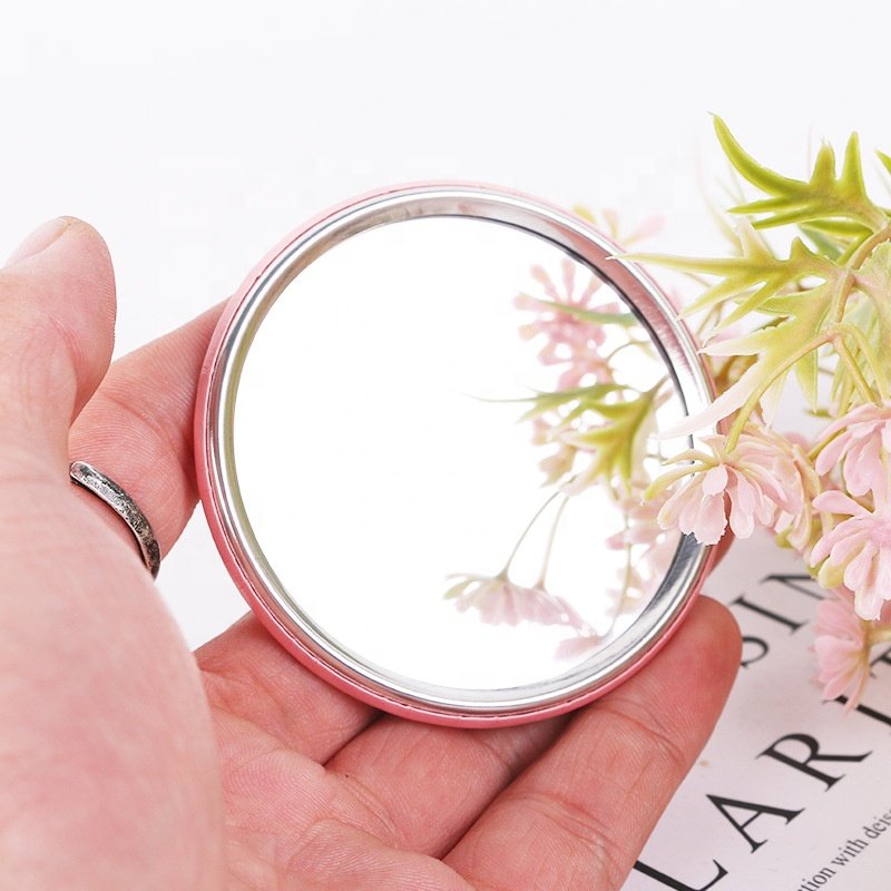 Round small cosmetic pocket mirrors wholesale small makeup mirror promotional gift custom logo mini mirror