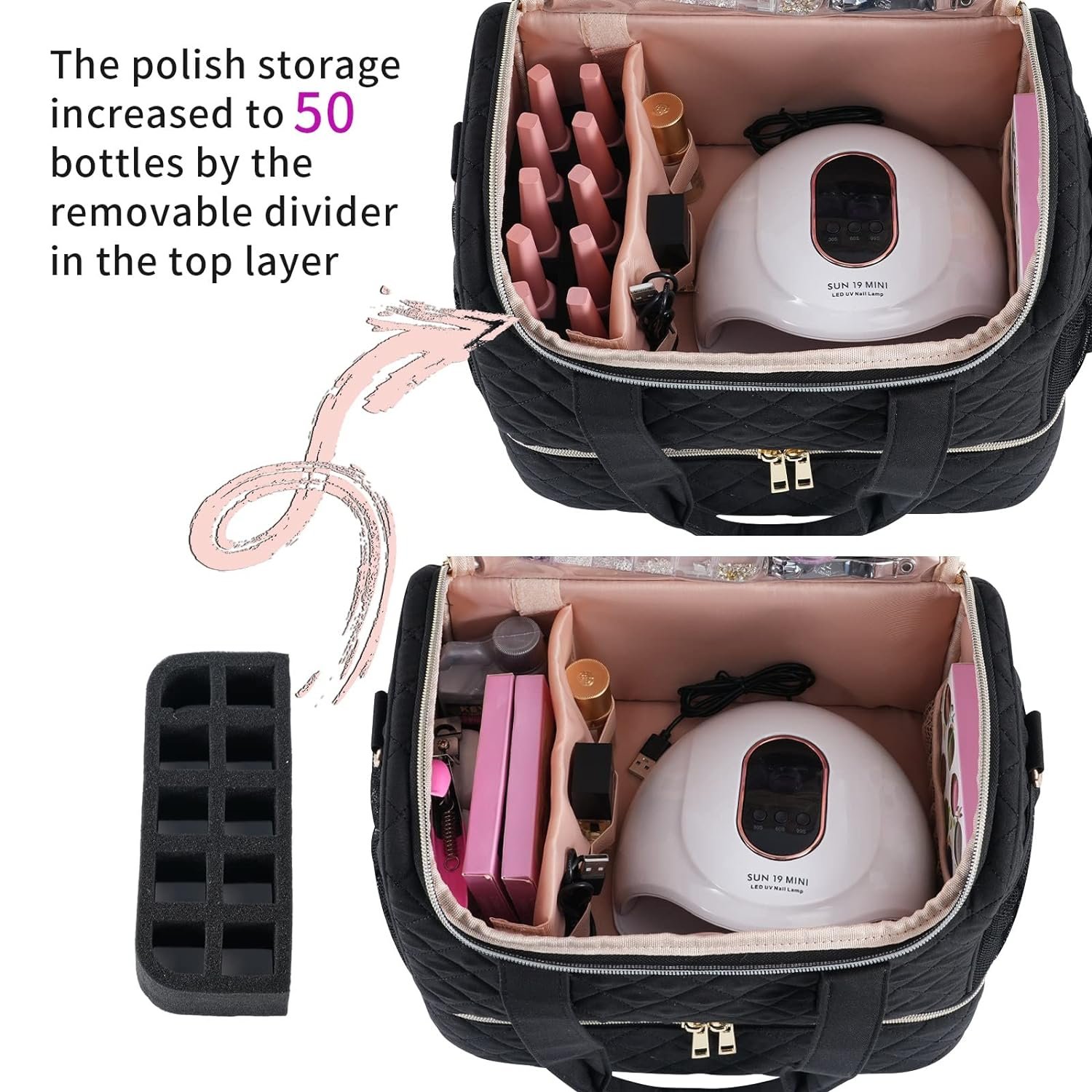 Portable Nail Supplies Holders Stylish Cosmetic Organizers Storage Gel Nail Polish Remover Nail Polish Organizer