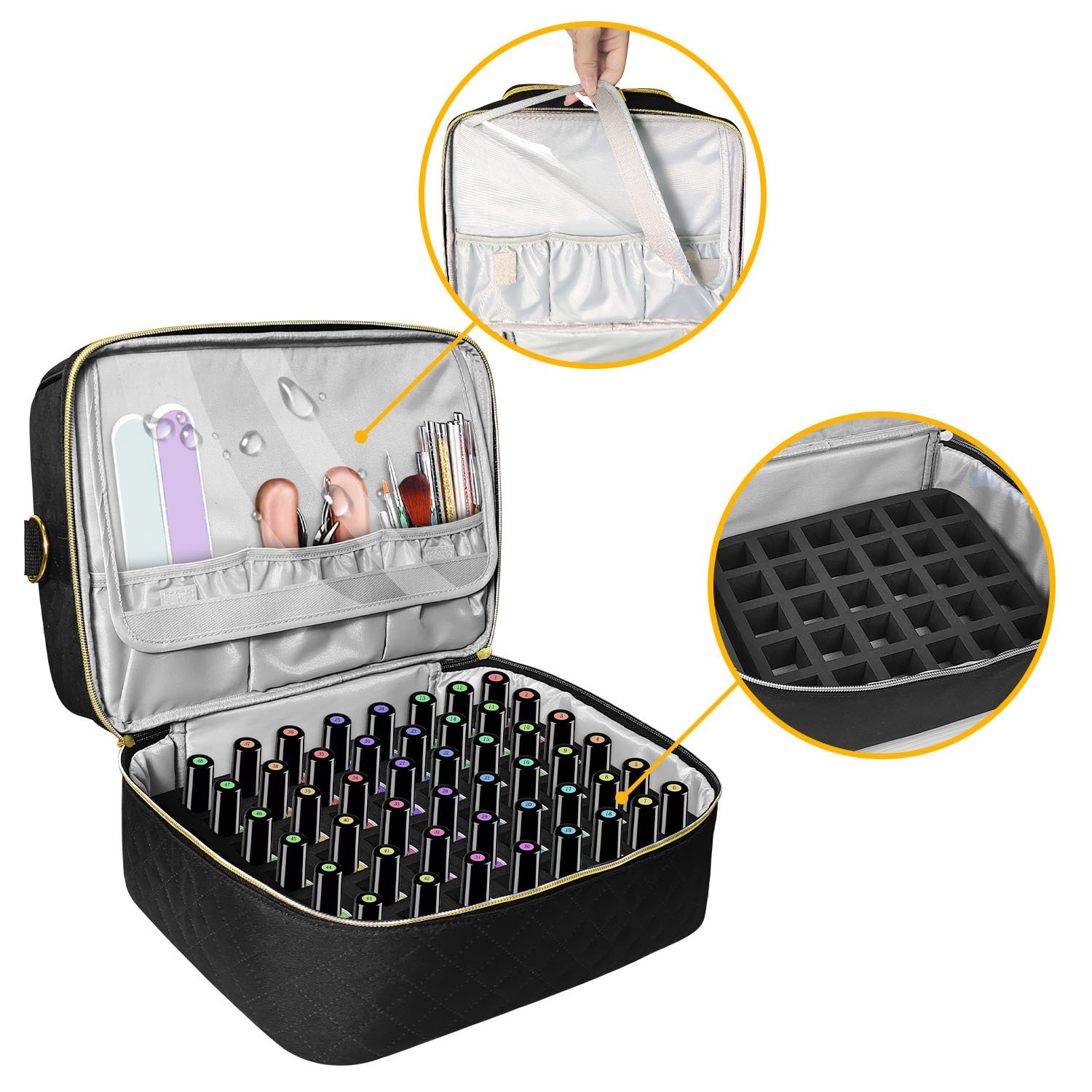 Portable Nail Supplies Holders Stylish Cosmetic Organizers Storage Gel Nail Polish Remover Nail Polish Organizer