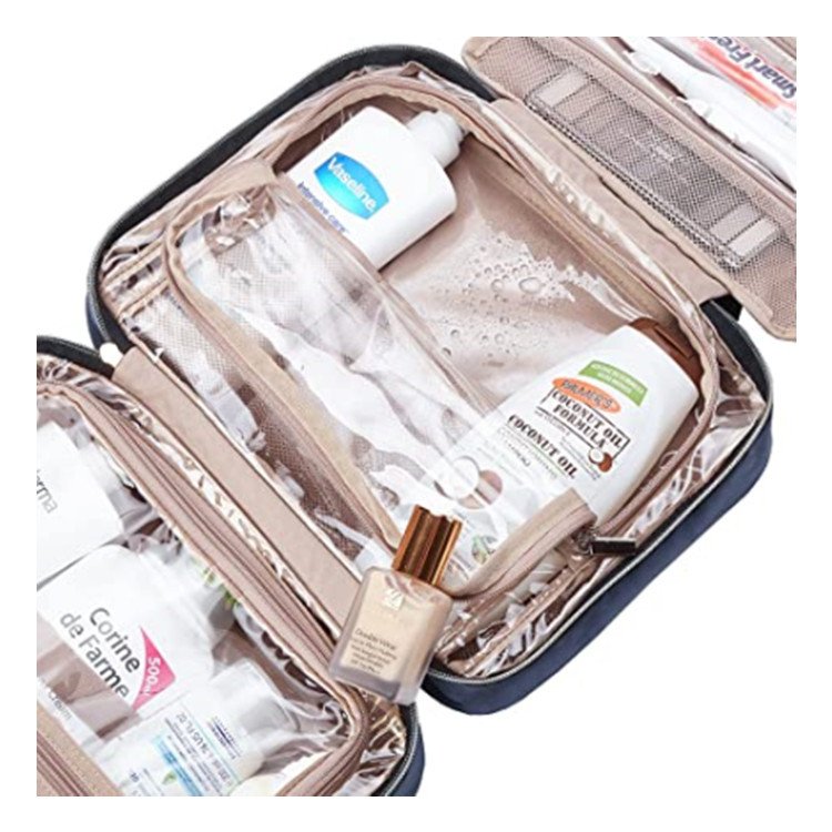 Private Label Cosmetic Bags Cases Makeup Bag Travel Essentials Organizer Toiletry Make up Bag with Hanging Hook