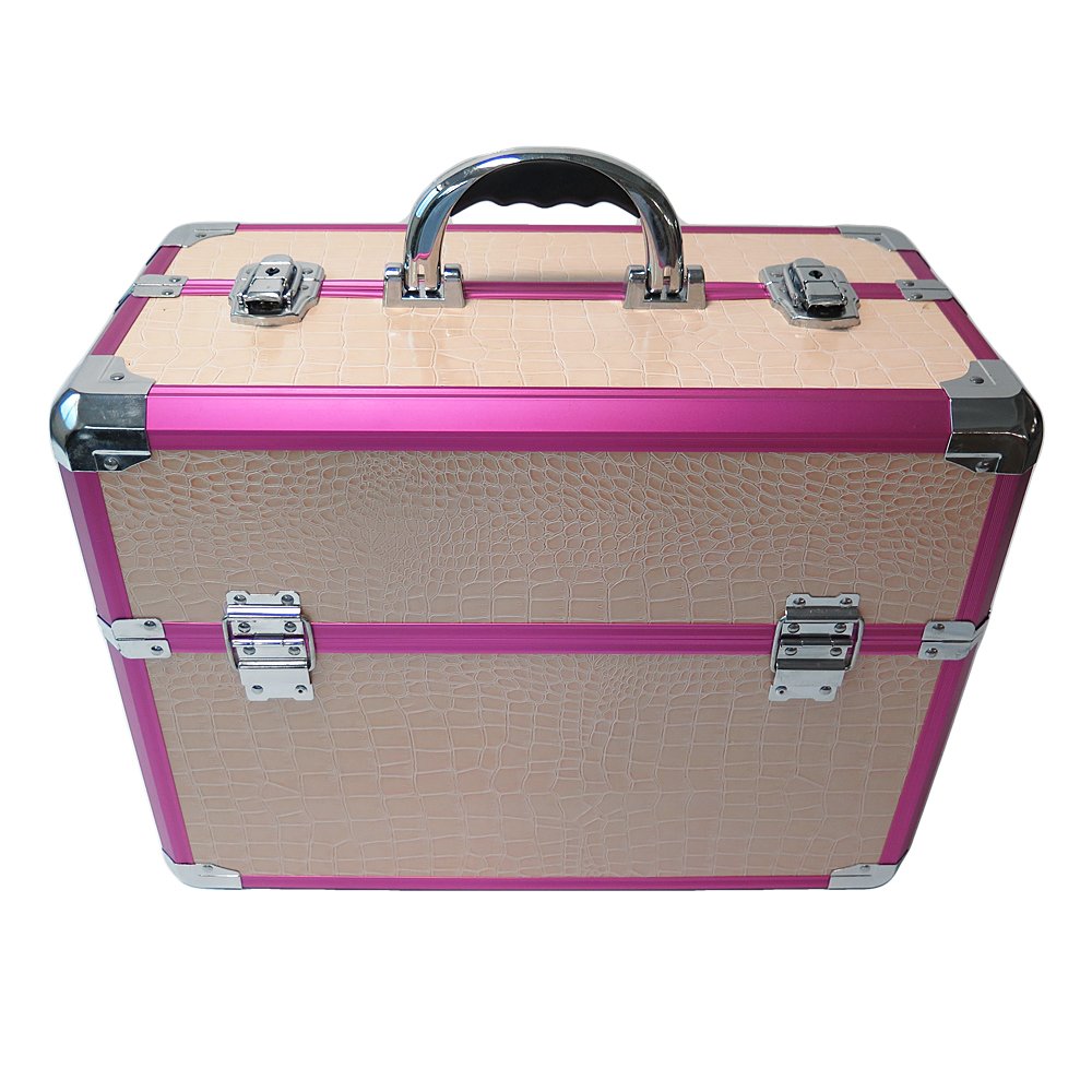 Female Travel Kit Bag Makeup Carrying Case Quality Travel Brush Make Up Box Aluminum Alloy Travel Makeup Bag Cosmetic Bag