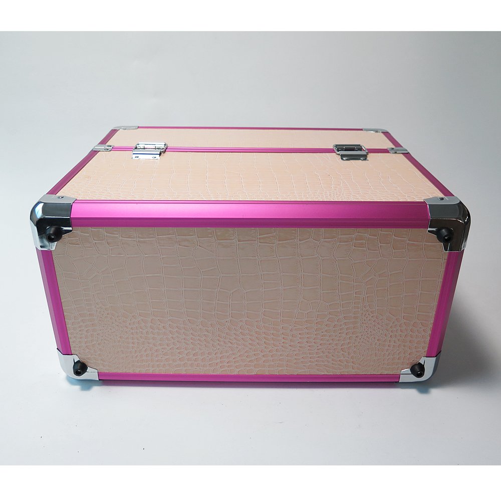 Female Travel Kit Bag Makeup Carrying Case Quality Travel Brush Make Up Box Aluminum Alloy Travel Makeup Bag Cosmetic Bag