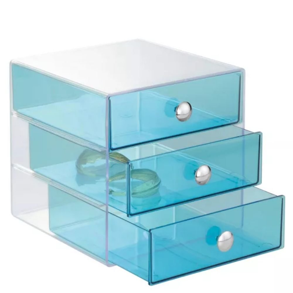 Modern 3-Layer Acrylic Cosmetic Storage Box Plastic Makeup Brush Case for Organizing Sundries for Home or Food Packaging