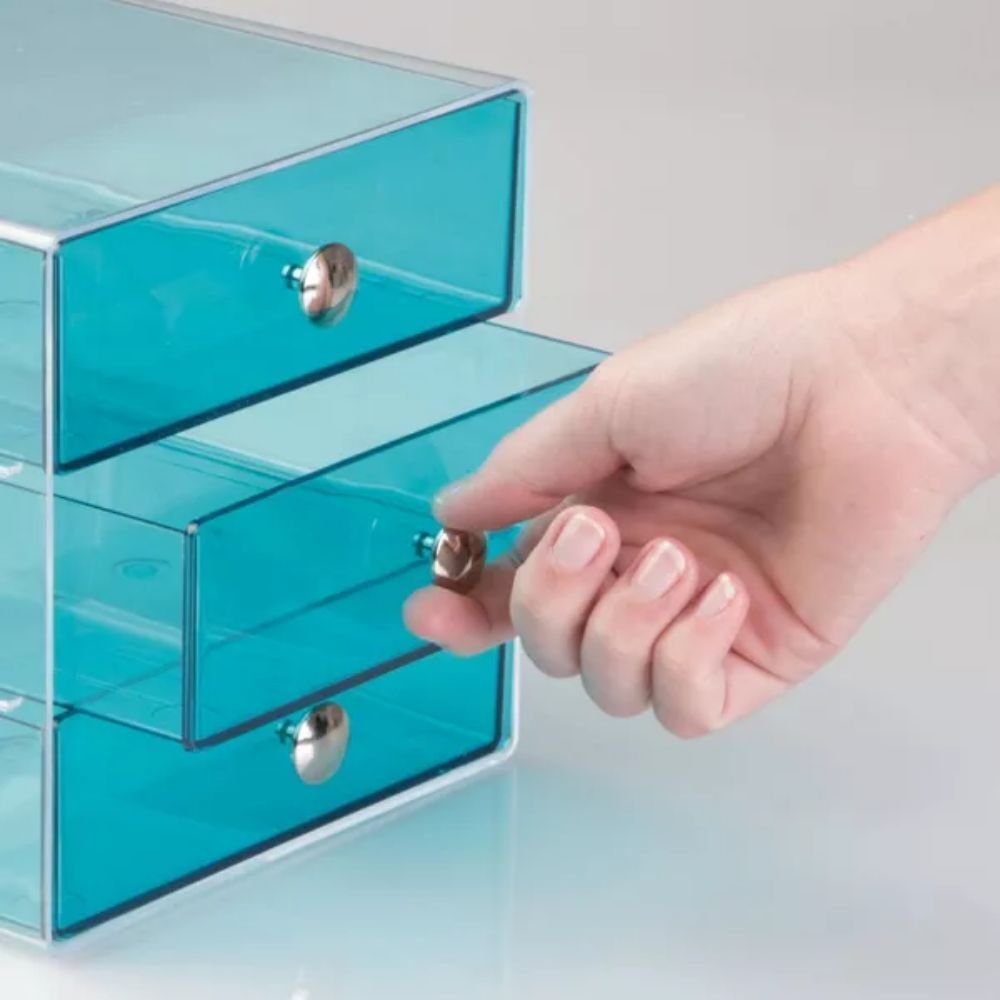 Modern 3-Layer Acrylic Cosmetic Storage Box Plastic Makeup Brush Case for Organizing Sundries for Home or Food Packaging