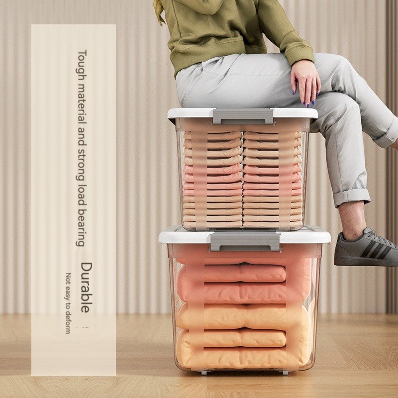 Box & Bin Household Item Container Makeup Organizer Plastic Home Organization Transparent Bedroom Finishing Storage Boxes