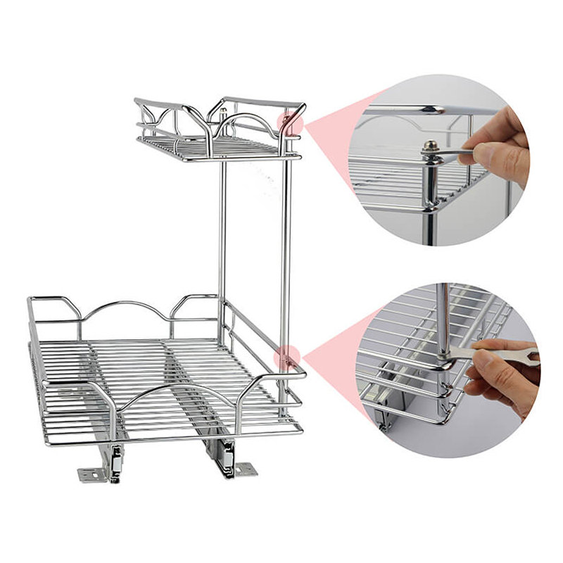 Professional Factory High Quality 2 Tier 2Pack Under Sink Organizers And Storage Cabinet Shelf Organizer