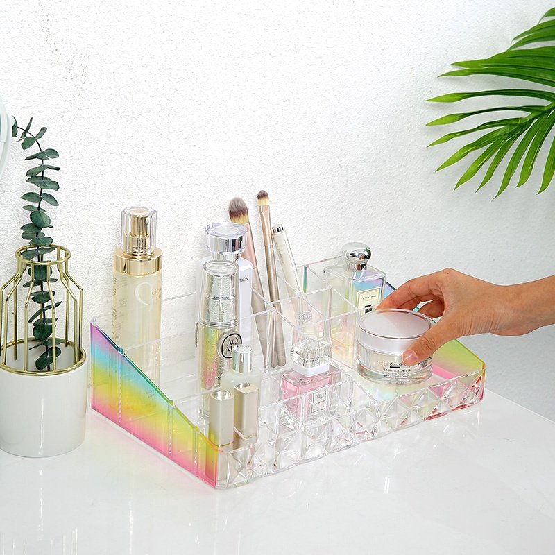 New design colorful professional make up plastic cosmetic storage box makeup organizer