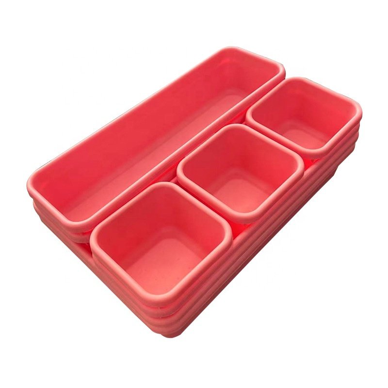Home Multifunction Plastic Bathroom makeups Cosmetic Jewelry Storage Bins Boxes 8pcs Desk Drawer Organizer