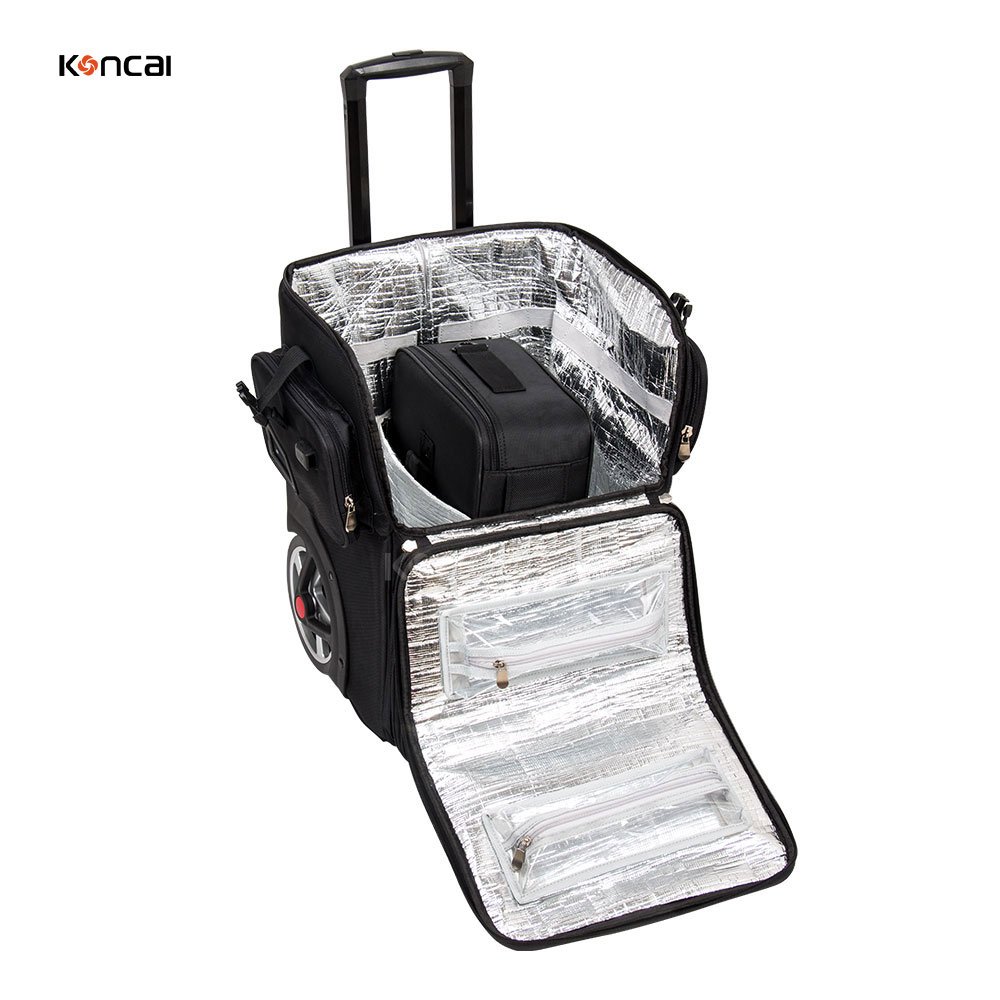 Portable Custom Nylon Babar Jonny Trolley Beauty Cosmetic Vanity Make Up Bag Suitcase Hair Beauty Hairdressing Salon Case